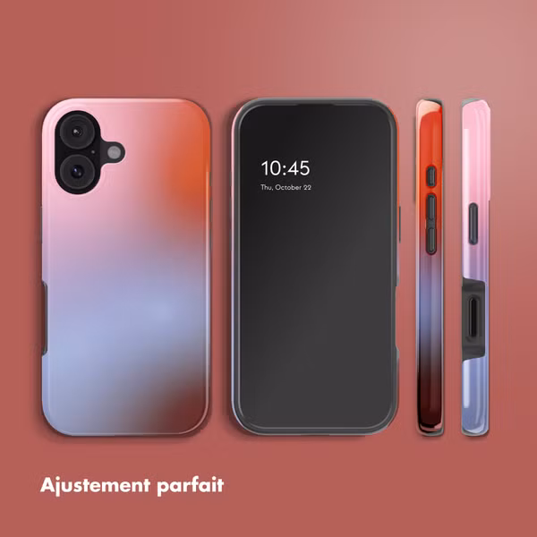 Selencia Coque arrière Vivid avec MagSafe Apple iPhone 17 - Gradient Soft Blush