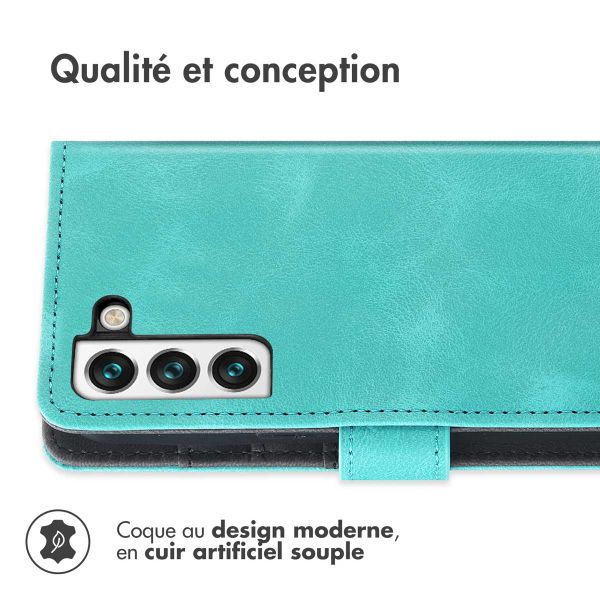 imoshion Etui de télephone portefeuille avec cordon Samsung Galaxy S21 FE - Turquoise
