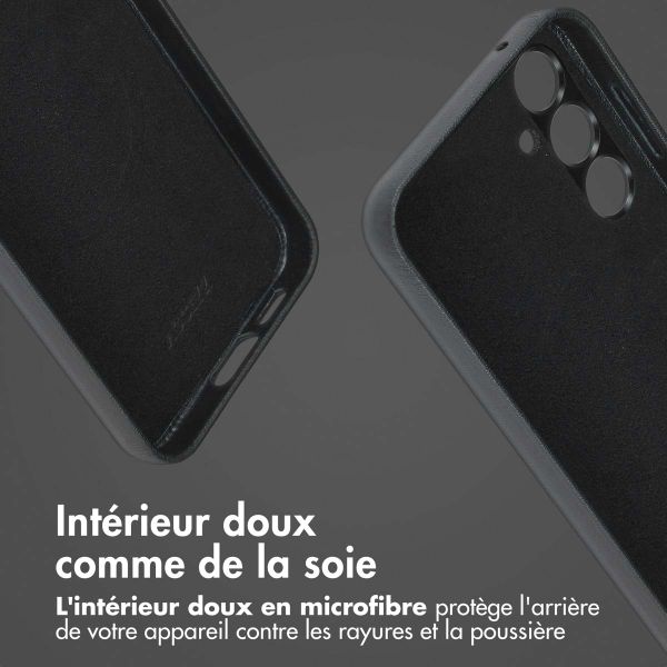 Accezz Étui de télephone portefeuille en cuir 2-en-1 avec MagSafe Samsung Galaxy S24 Plus - Onyx Black