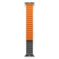Uniq Bracelet Revix réversible Apple Watch Series 1 t/m 11 / SE / Ultra (44/45/46/49 mm) - Charcoal (Grey/Orange)