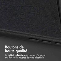 Accezz Coque arrière en cuir avec MagSafe Apple iPhone Air - Onyx Black