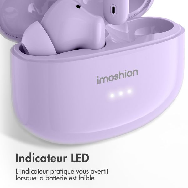 imoshion Aura Pro Écouteurs intra-auriculaires sans fil - Réduction active du bruit (ANC) - Lavender Lilac