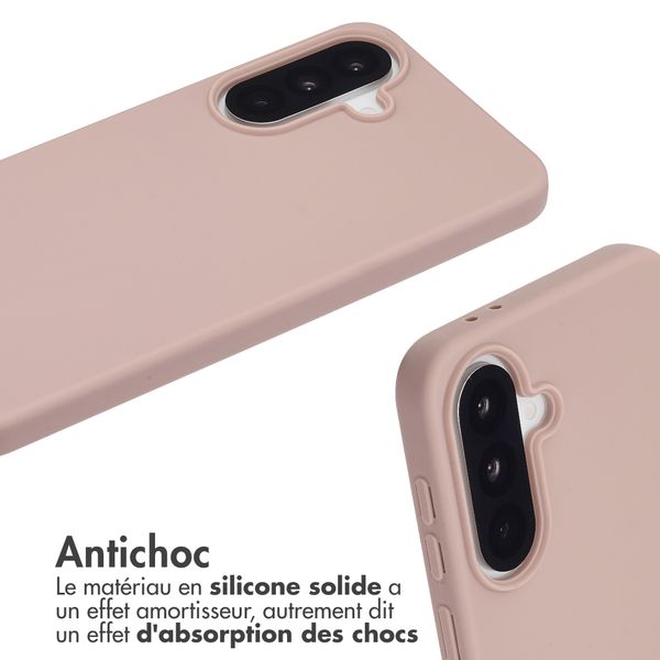 imoshion Coque en silicone avec cordon Samsung Galaxy A37 (5G) - Sand Pink