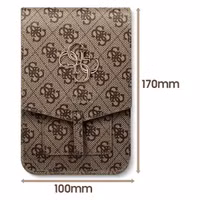 Guess Sacoche de téléphone bandoulière - Pochette d'épaule pour smartphone avec lanière logo 4G - Brun