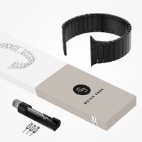 Selencia Bracelet à maillons en acier Apple Watch Series 1 t/m 11 / SE / Ultra (44/45/46/49 mm) - Noir