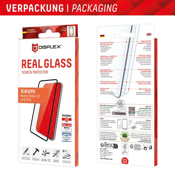Displex Protection d'écran en verre trempé Real Glass Xiaomi Redmi Note 12