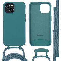imoshion Coque arrière Color avec cordon amovible et MagSafe Apple iPhone 15 - Vert foncé