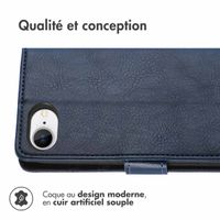 imoshion Étui de télephone portefeuille Apple iPhone 16e - Bleu foncé