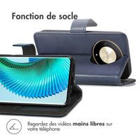 imoshion Étui de téléphone portefeuille Luxe pour Honor Magic 6 Lite - Bleu foncé