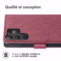 imoshion Étui de télephone portefeuille Samsung Galaxy S24 Ultra - Bordeaux