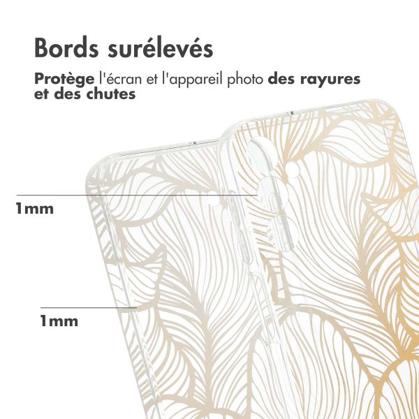 imoshion Coque Design Samsung Galaxy A25 (5G) - Golden Leaves Transparent