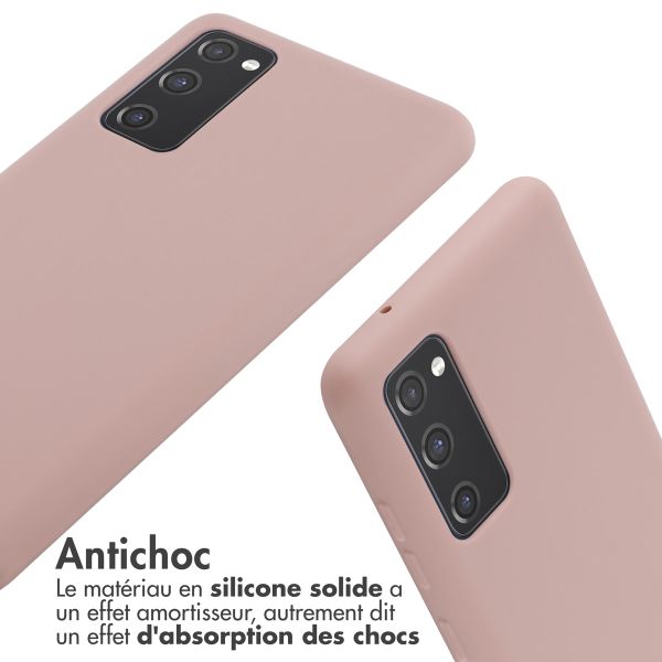 imoshion Coque en silicone avec cordon Samsung Galaxy S20 FE - Sand Pink
