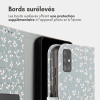 imoshion Étui de télephone portefeuille Design Samsung Galaxy A51 - Smoke Green Flowers