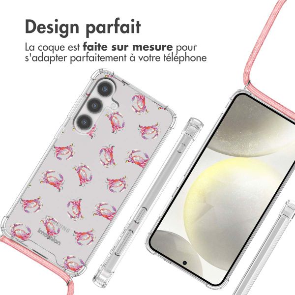 imoshion Coque Design avec cordon Samsung Galaxy S24 Plus - Crab Watercolor