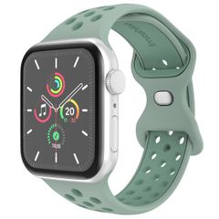 imoshion Bracelet Sport⁺ en silicone Apple Watch | 38/40/41/42 mm - Taille S/M - Light Green & Green