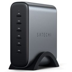 Satechi Chargeur USB-C GaN 6 ports 200 W | Chargeur de bureau - Gris sidéral