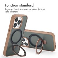 Accezz Coque Ring Stand avec MagSafe Apple iPhone 14 Pro Max - Marron