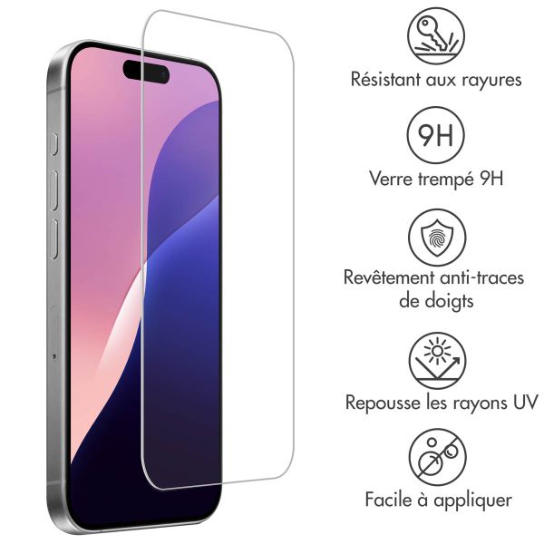 Accezz Protection d'écran en verre trempé Privacy iPhone 16 Pro Max