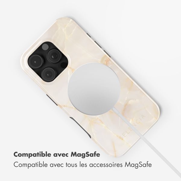 Selencia Coque arrière Vivid avec MagSafe Apple iPhone 16 Pro Max - Golden Beige Marble