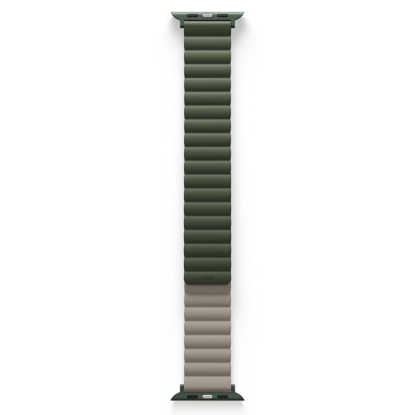 Uniq Bracelet Revix réversible Apple Watch Series 1 t/m 11 / SE / Ultra (44/45/46/49 mm) - Pine (Green/Taupe)