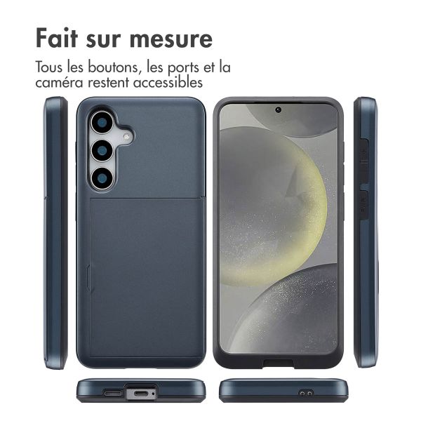 imoshion Coque arrière avec porte-cartes Samsung Galaxy S25 - Bleu foncé