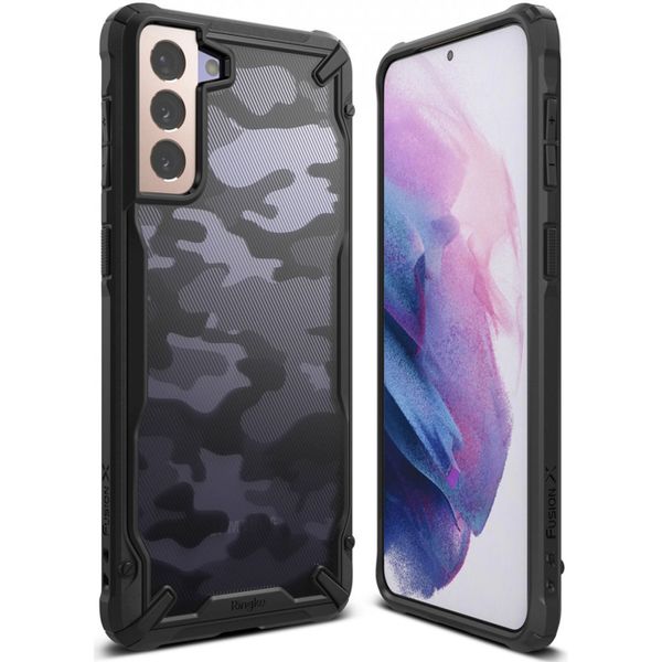 Ringke Coque Fusion X Samsung Galaxy S21 Plus - Camo Noir