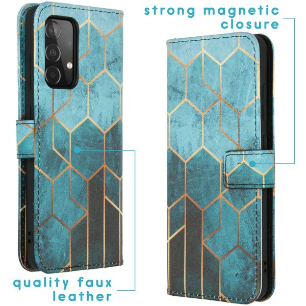 imoshion Coque silicone design Samsung Galaxy A72 - Green Honeycomb