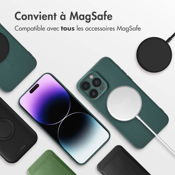 imoshion Coque Couleur avec MagSafe iPhone 14 Pro Max - Vert foncé