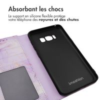 imoshion Étui de télephone portefeuille Design Samsung Galaxy S8 - Purple Marble