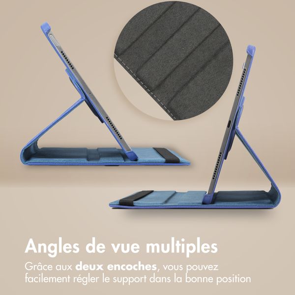 imoshion Coque tablette rotatif à 360° Samsung Galaxy Tab A11 Plus - Bleu foncé