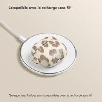 Selencia Coque Sabi Apple AirPods 4 - imprimé léopard - Soft Ivory