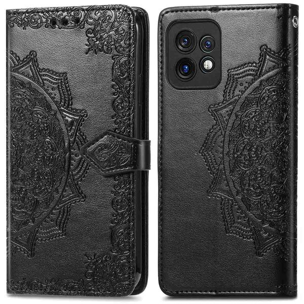 imoshion Etui de téléphone portefeuille Mandala Motorola Edge 40 Pro - Noir