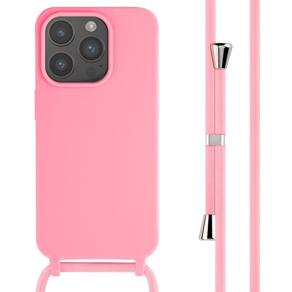 imoshion ﻿Coque en silicone avec cordon iPhone 15 Pro - Rose