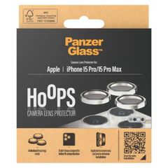 PanzerGlass Protection Caméra Hoops Optic Rings Apple iPhone 15 Pro / 15 Pro Max - White Metal