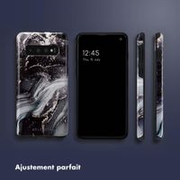 Selencia Coque arrière Vivid Tough Samsung Galaxy S10 - Chic Marble Black