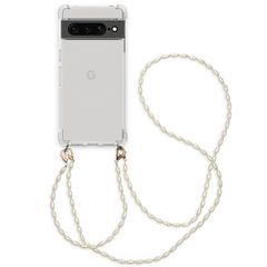 imoshion Coque avec dragonne + bracelet - Perles Google Pixel 7 Pro - Transparent