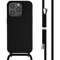 imoshion Coque en silicone avec cordon Apple iPhone 15 Pro - Noir