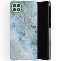 Selencia Coque Maya Fashion Samsung Galaxy A22 (5G) - Marble Blue