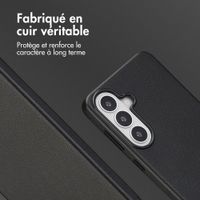 Accezz Coque arrière en cuir avec MagSafe Samsung Galaxy S26 Plus - Onyx Black