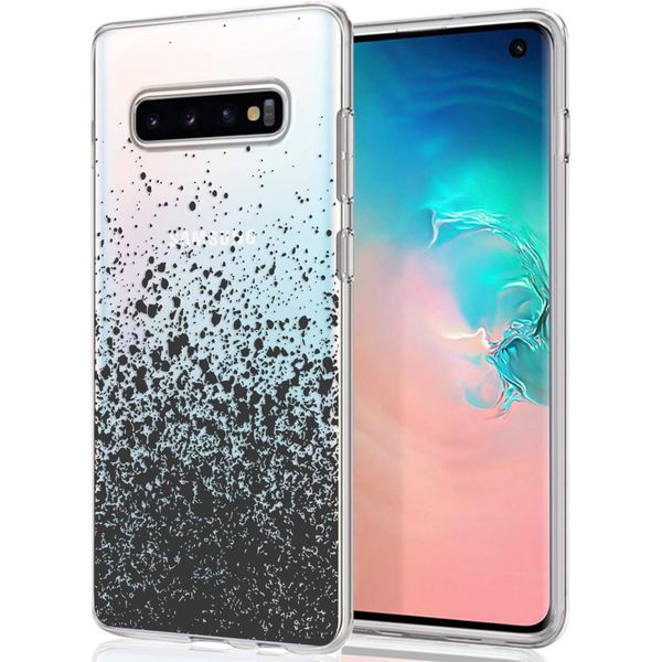 imoshion Coque Design Samsung Galaxy S10 - Eclaboussures - Noir