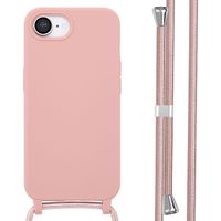 imoshion Coque en silicone avec cordon iPhone 16e - Sand Pink