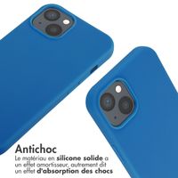 imoshion Coque en silicone avec cordon Apple iPhone 13 - Bleu