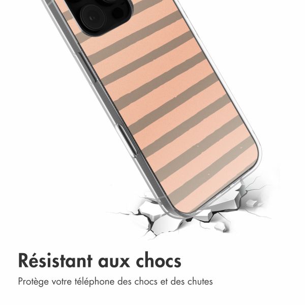 imoshion Coque Design iPhone 16 Pro - Striped Peach Reverse