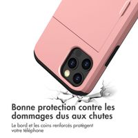 imoshion Coque arrière avec porte-cartes Apple iPhone 12 (Pro) - Rose Doré