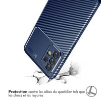 imoshion Coque silicone Carbon Samsung Galaxy A53 - Bleu