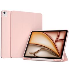 Accezz Coque tablette portefeuille Smart Silicone Apple iPad Air 13 pouces (2025) M3 / (2024) M2 - Rose