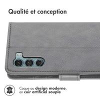 imoshion Étui de téléphone portefeuille Luxe Motorola Moto G200 - Gris