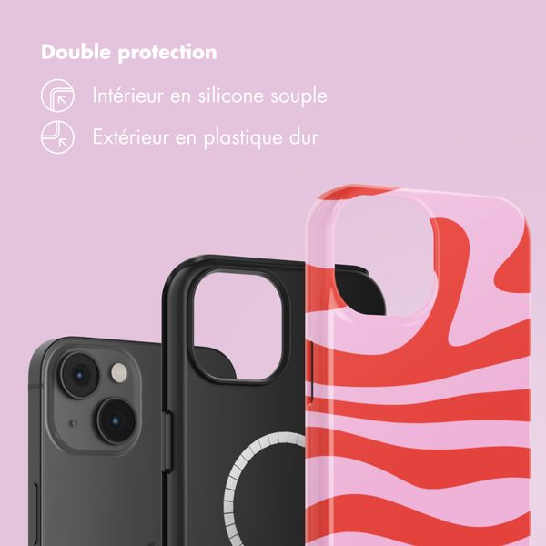 Selencia Coque arrière Vivid avec MagSafe Apple iPhone 14 - Dream Swirl Pink