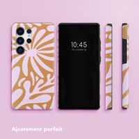 Selencia Coque arrière Vivid Samsung Galaxy S25 Ultra - Modern Bloom Pink