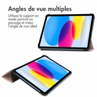 imoshion Coque tablette Trifold Apple iPad 11 (2025) 11 pouces A16 / iPad 10 (2022) 10.9 pouces - Rose Doré